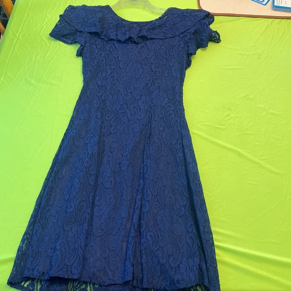 Navy blue floral dress - Picture 3 of 3